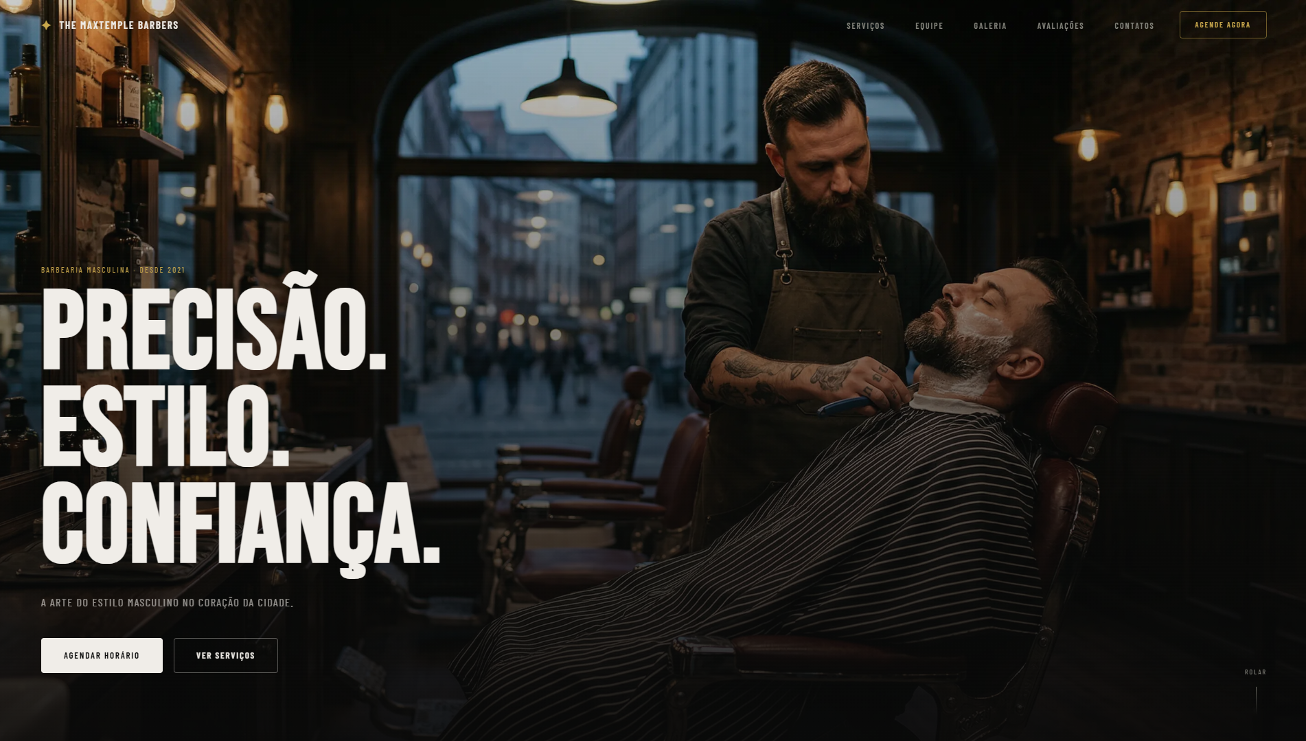Página de barbearia